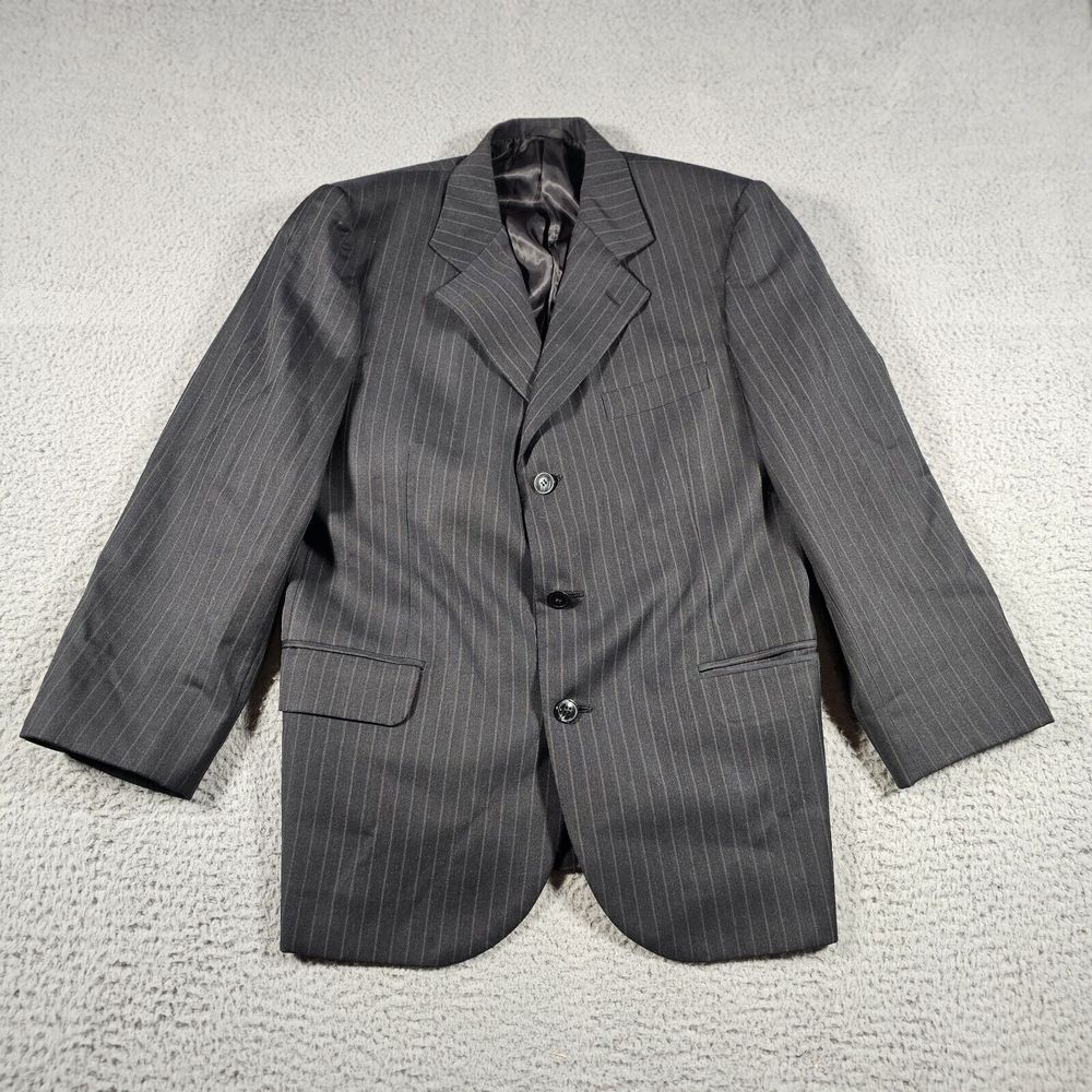 Giovan & Carlo Super 120s Mens Blazer Sport Coat Suit‎ Jacket Dark Gray